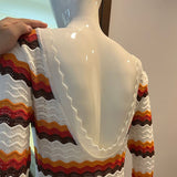 Lua Zigzag Pattern Crochet Open Back Maxi Dress - 2 Colors watereverysunday