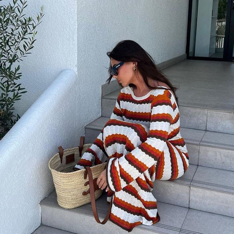 zig zag crochet dress 60s Pattern, Sleeveless Chevron Dress EMU 4 Ply Crochet Wool or EMU Super Crepe or EMU Diadem or EMU Double Knitting Crochet Wool 4 Black Zig Zag Crochet Maxi