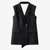 Lucia Bow Knot Sleeveless Double Breast Blazer Mini Dress