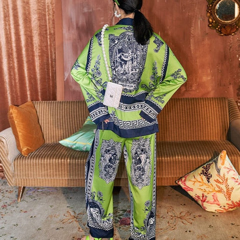 Hillary Oversized Satin Silk Pajama Set