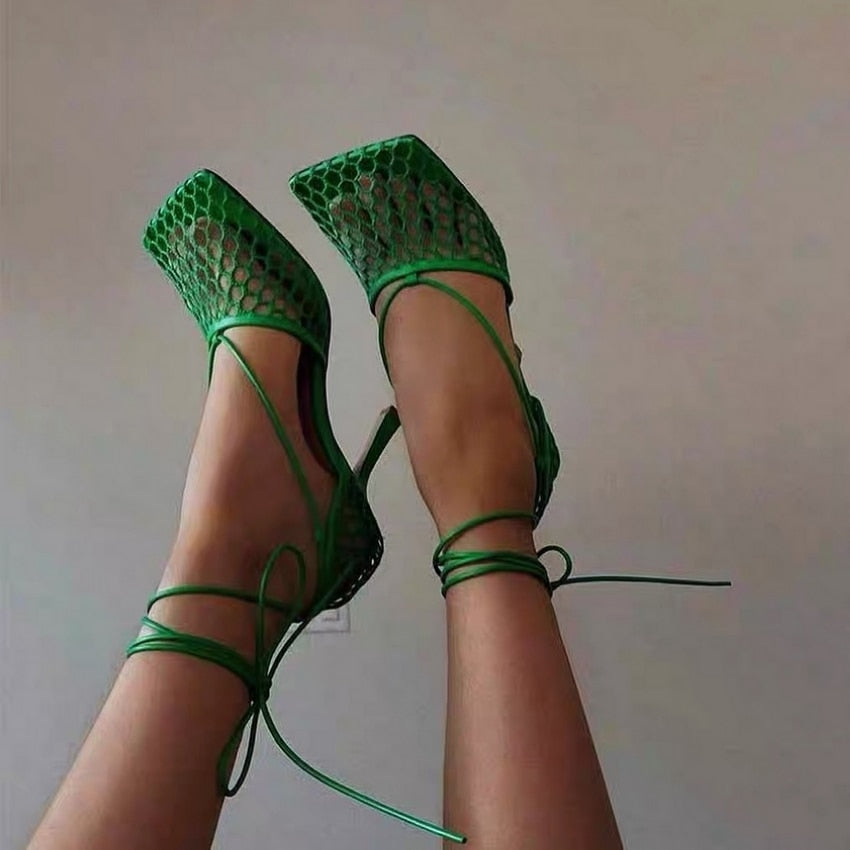 TODAYFUL（トゥデイフル）の「TODAYFUL Laceup Mesh Sandals
