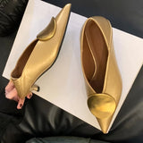 Luna Soft Leather Flats with Gold Disc