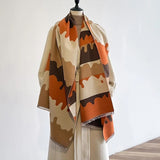 Luxe Colorful Camouflage Cashmere Shawl Scarves