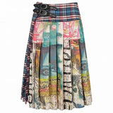 Luzia Graffiti Plaid Wrap Skirt