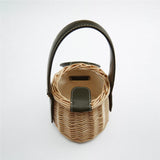 Lydia Basket Bag with Leather Cover watereverysunday