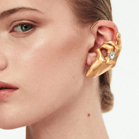 Lyke Sculptural Hand Ear Cuff