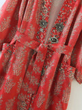 Lynn Floral Kimono Satin Robe Dress watereverysunday
