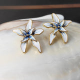 Lysandra Enamel Flower Stud Earrings