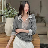 Maggie Patchwork Layered Knit Top