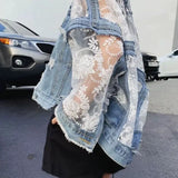 Makena Lace Denim Jacket
