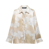 Malena Floral Satin Shirts & Pants