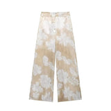 Malena Floral Satin Shirts & Pants