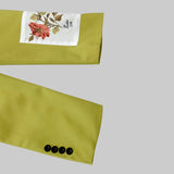 Mara Floral Embroidered Cuff Tie-Waist Blazer