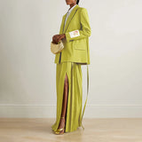 Mara Floral Embroidered Cuff Tie-Waist Blazer