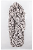 Margit Shaggy Snow Leopard Faux Fur Coat watereverysunday