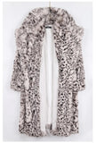 Margit Shaggy Snow Leopard Faux Fur Coat watereverysunday