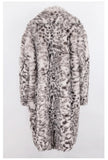 Margit Shaggy Snow Leopard Faux Fur Coat watereverysunday