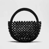 Margot Metallic Beaded Half-moon Mini Tote