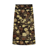 Margot Vintage Floral Wrap Pencil Midi Skirt