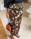 Margot Vintage Floral Wrap Pencil Midi Skirt