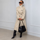 Marienne Funnel Neck Belted Trench Coat
