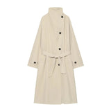 Marienne Funnel Neck Belted Trench Coat