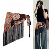 Mariposa Long Tassel Waist Scarf Belt