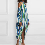 Maya Zebra Stripe Print Halter Dress - 2 Colors watereverysunday