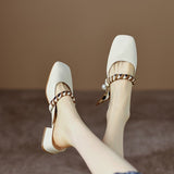 Meera Scarf and Pearl Strap Mules - 2 Colors watereverysunday