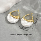 Meera Sculpted Pearl Drop Hoop Earrings
