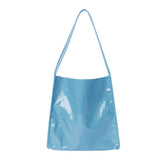 Mela Patent Leather Look Shopper Totes watereverysunday