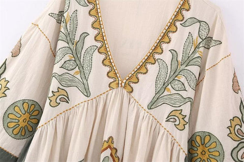 Merin Embroidery Mini Tunic Dress watereverysunday Merin Embroidery Mini Tunic Dress watereverysunday