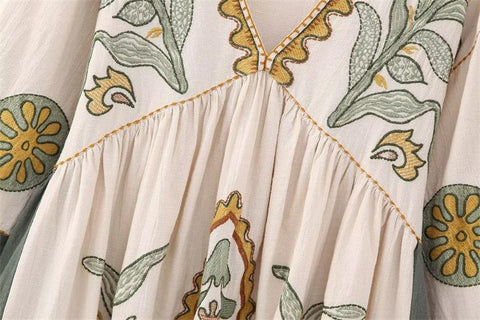 Merin Embroidery Mini Tunic Dress watereverysunday Merin Embroidery Mini Tunic Dress watereverysunday