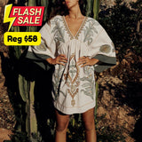 Merin Embroidery Mini Tunic Dress - Size S/ US M - SALE