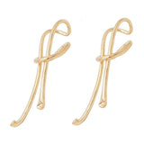 Metal Rope Knot Look Clip Earrings - 2 Colors watereverysunday