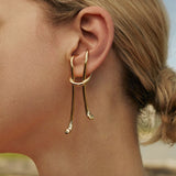 Metal Rope Knot Look Clip Earrings - 2 Colors watereverysunday