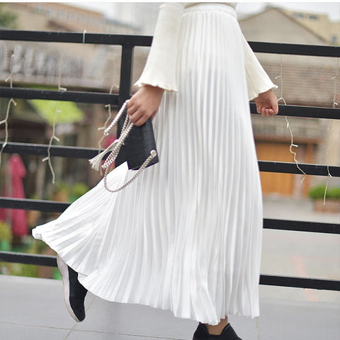 Pleated maxi skirt 9mm Clearance