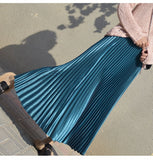 Metallic Pleated Maxi Skirts - 9 Colors watereverysunday
