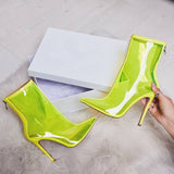 Mia Clear Transparent PVC Ankle Boots - 3 Colors watereverysunday