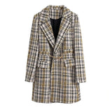 Mia Tweed Blazer Coat with Gold Chain Details watereverysunday