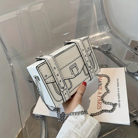 Mia 2D Illustrated Mini Crossbody Bag