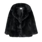 Micaela Plush Faux Fur Midi Coat