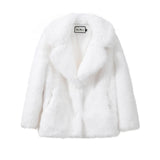 Micaela Plush Faux Fur Midi Coat