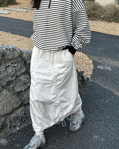Milla Nylon Drawstring Cargo Skirt