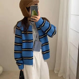 Milla Stpried Zip-Up Cardigan Sweater