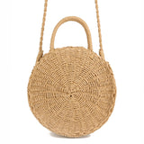 Mini Circle Straw Moroccan Market Tote  w/ or w/o Tassels - 2 Colors watereverysunday