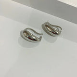 Minimalist Bubble Metal Clip Earrings watereverysunday