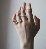 Minimalist Pierce Finger Knuckle Rings - 3 Ring Set watereverysunday