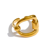 Kay Minimalist D Shape Ring