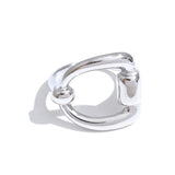 Kay Minimalist D Shape Ring